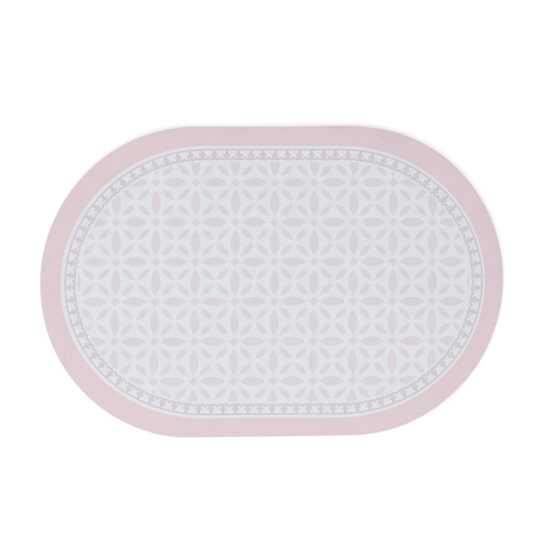 Soft Bath Mat With Diatomaceous Earth Oval Flower Tile Pink
