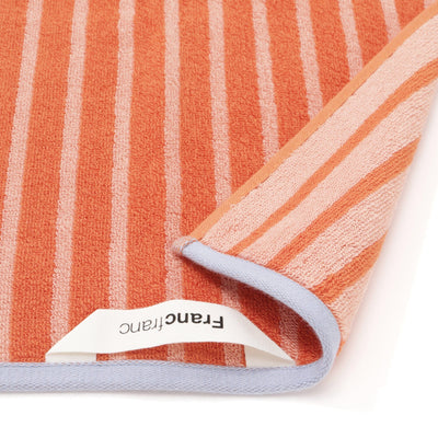 Antibacterial and Deodorizing Striped Face Towel Orange