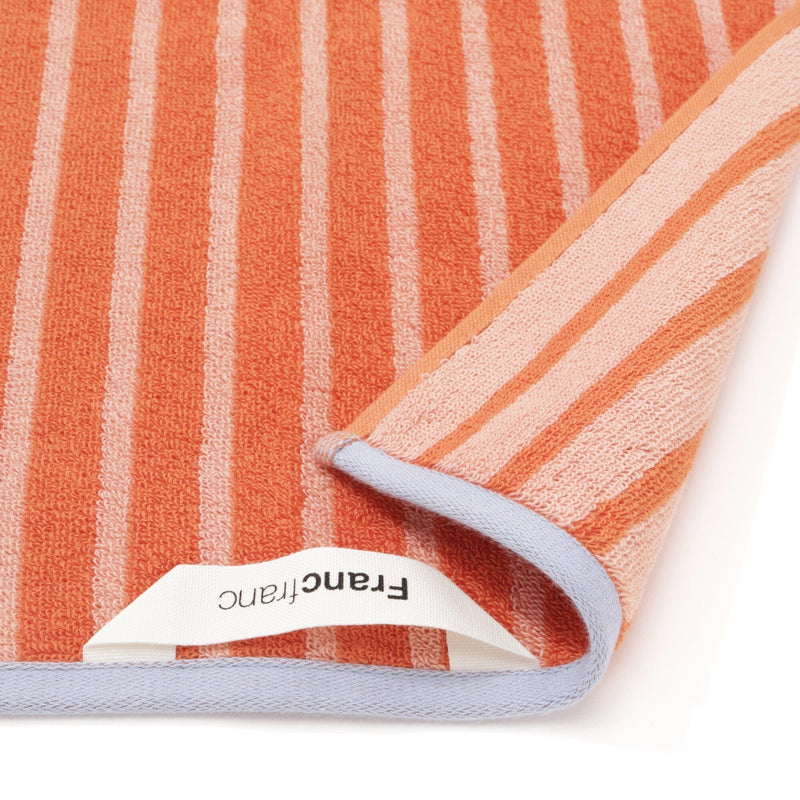 Antibacterial and Deodorizing Striped Face Towel Orange