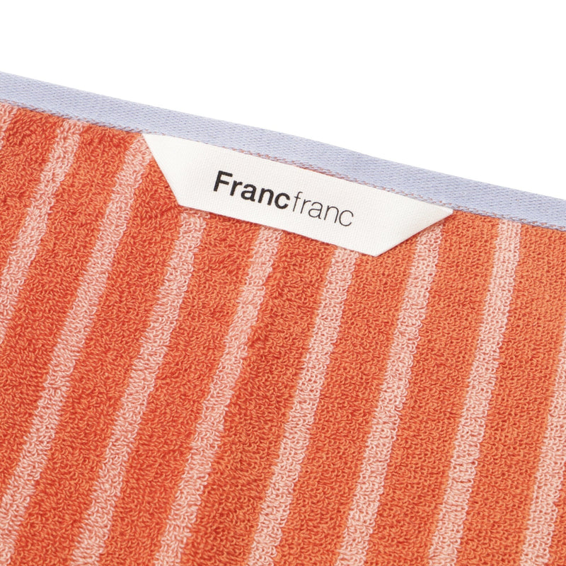 Antibacterial and Deodorizing Striped Face Towel Orange