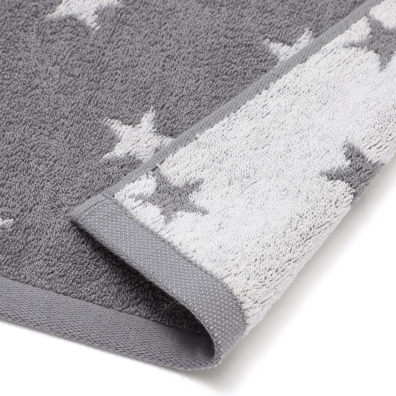 Vale Set Bath Towel Star  Gray