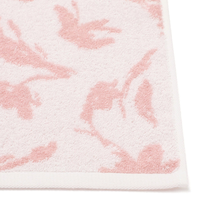 Vale Set Bath Towel Natural Flower  Pink