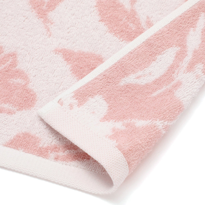 Vale Set Bath Towel Natural Flower  Pink