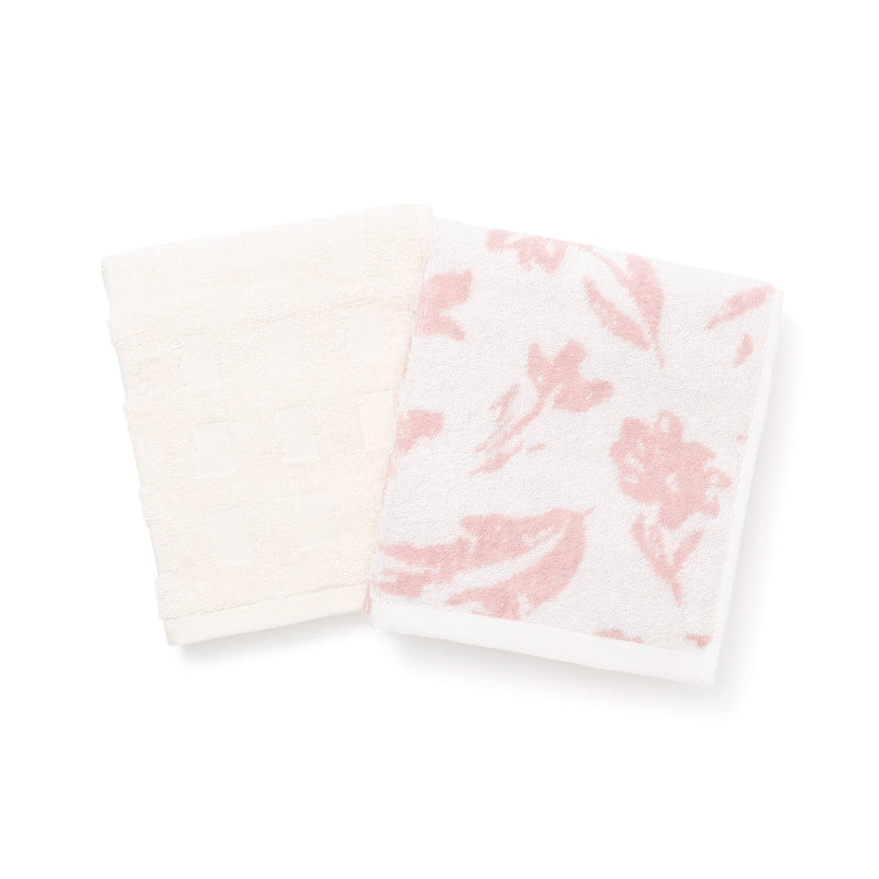 Vale Set Face Towel Natural Flower  Pink