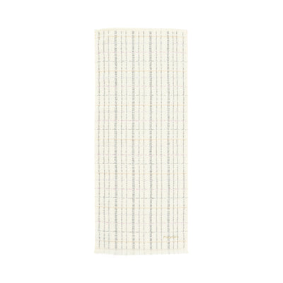 Antibacterial and deodorizing tweed pattern face towel, white