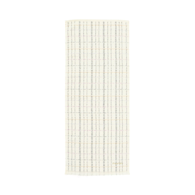 Antibacterial and deodorizing tweed pattern face towel, white