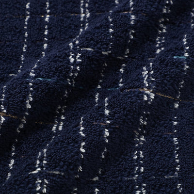 Antibacterial and deodorizing tweed pattern face towel, navy