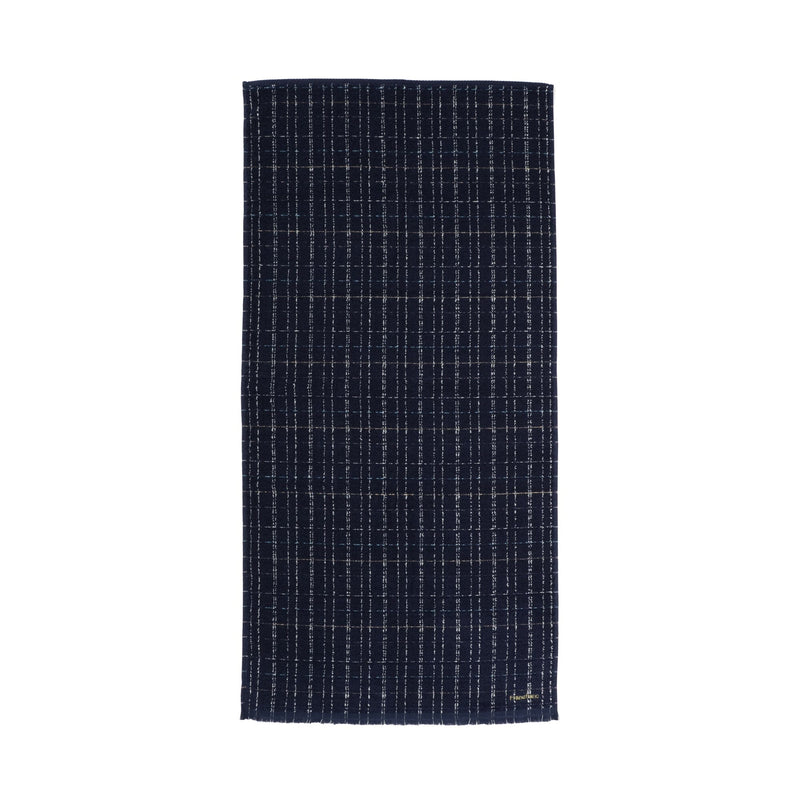 Antibacterial and deodorizing tweed pattern bath towel, navy