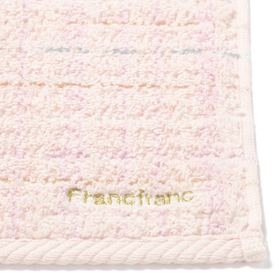 Antibacterial and deodorizing tweed pattern handkerchief towel, pink