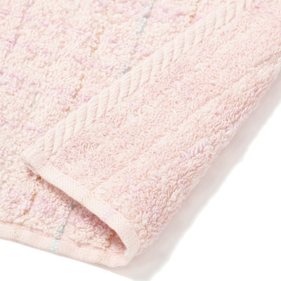 Antibacterial and deodorizing tweed pattern handkerchief towel, pink