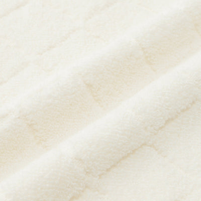 Antibacterial And Deodorizing Quilted Scallop Face Towel, Ivory