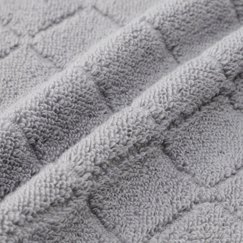 Antibacterial And Deodorizing Quilted Scallop Face Towel, Grey