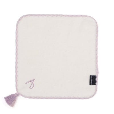 Initial Mini Handkerchief Towel A Pink