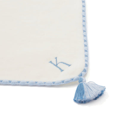 Initial Mini Handkerchief Towel K Blue