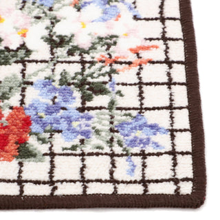 Chenille 典型花卉圖案手帕毛巾