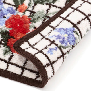 Chenille 典型花卉圖案手帕毛巾