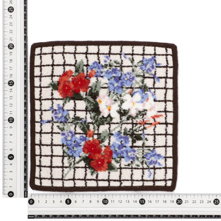 Chenille 典型花卉圖案手帕毛巾