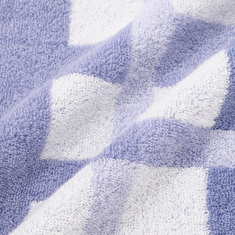 Check Bath Towel Purple