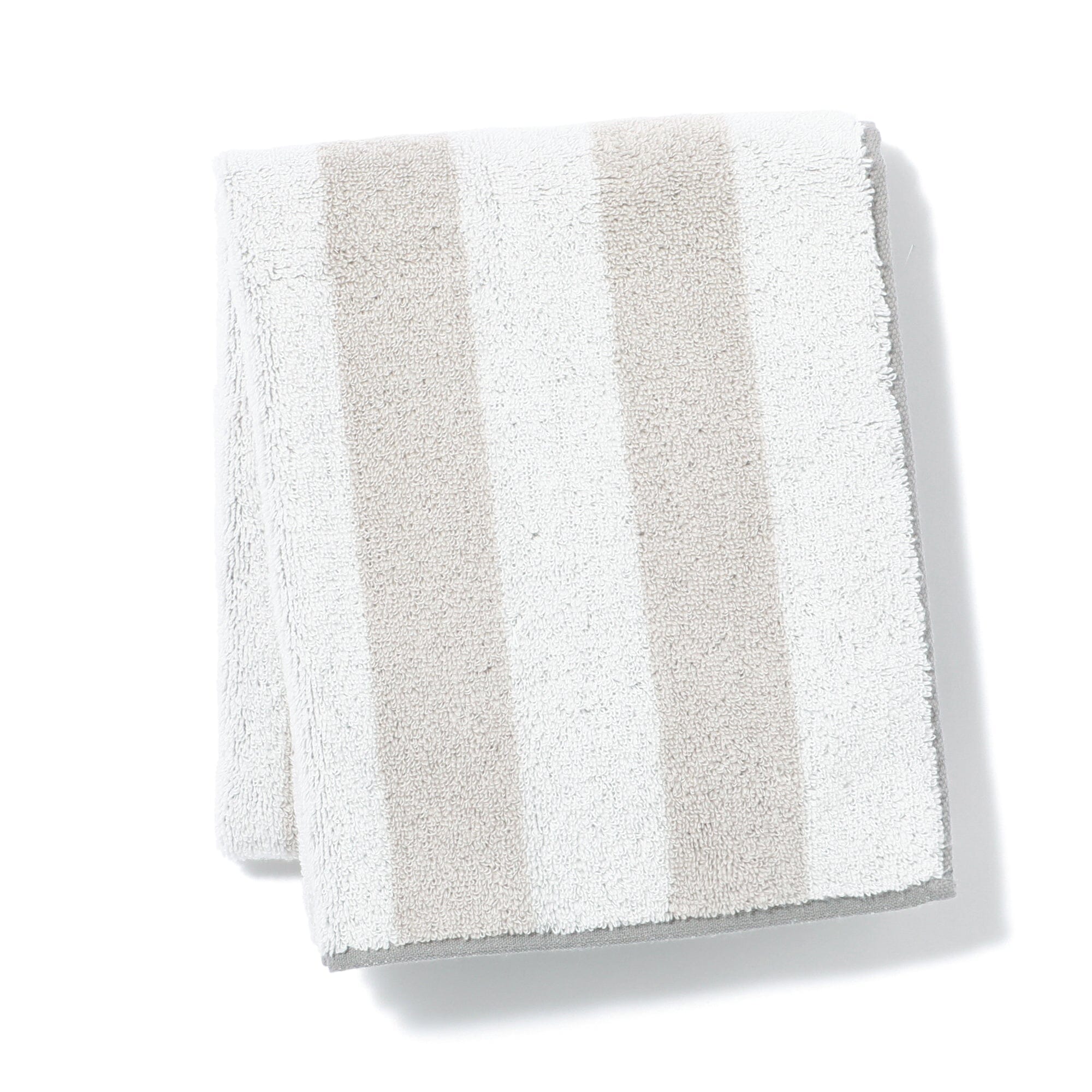 Mini Bath Towel Stripe  Light Gray