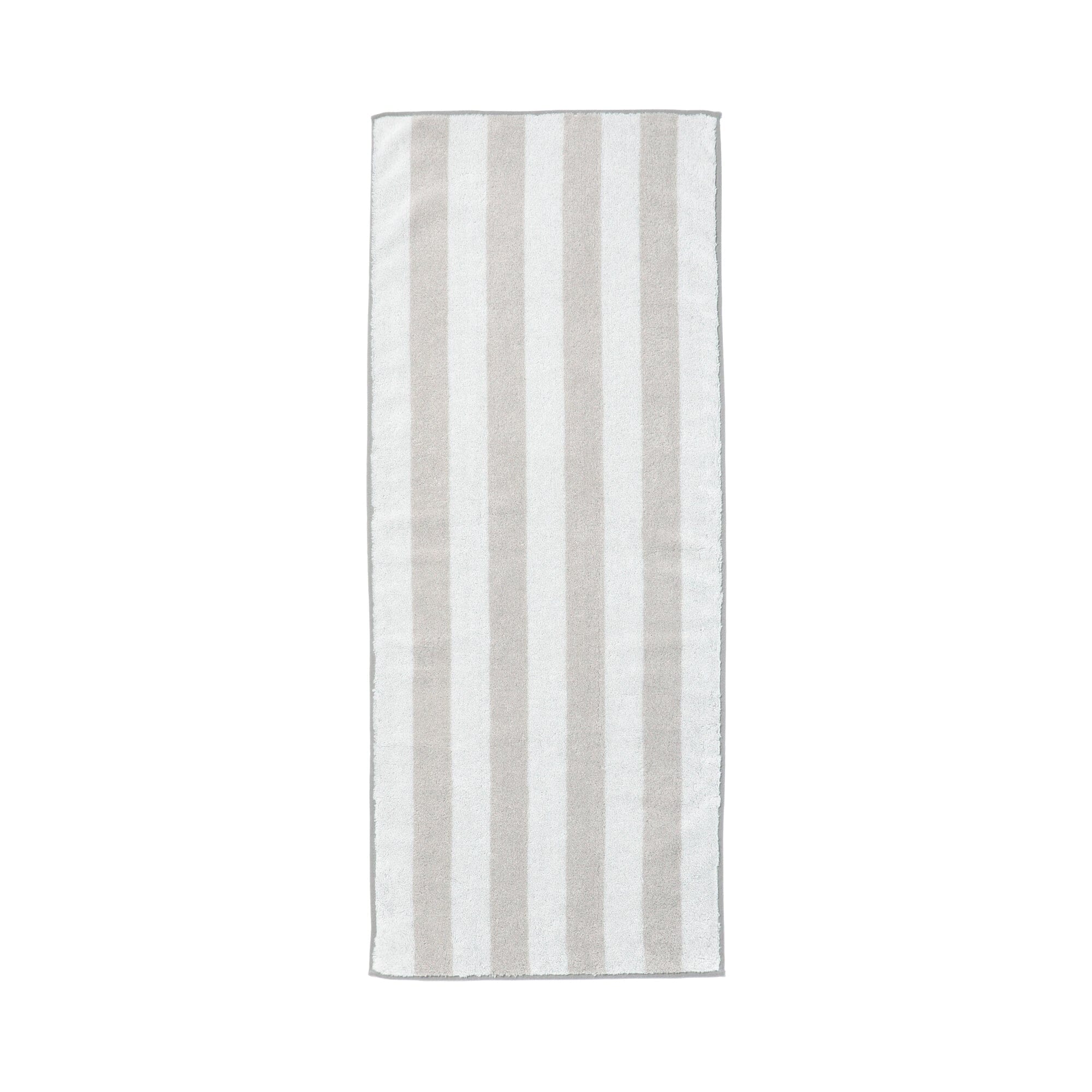 Mini Bath Towel Stripe  Light Gray
