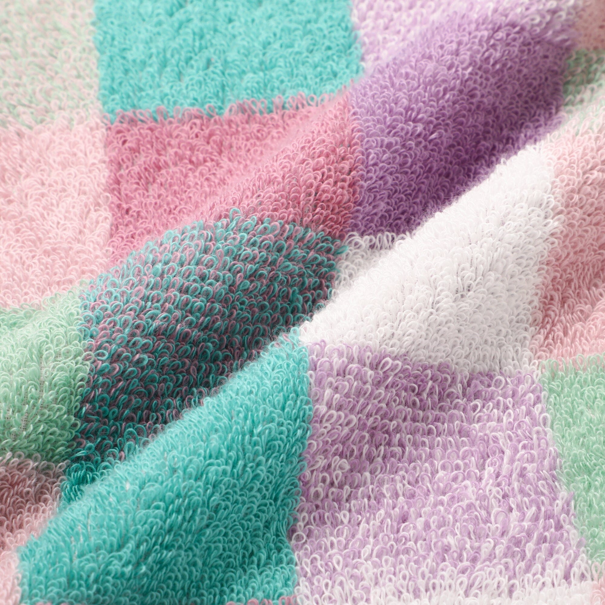 Antibacterial And Deodorant Mixed Check Face Towel Green