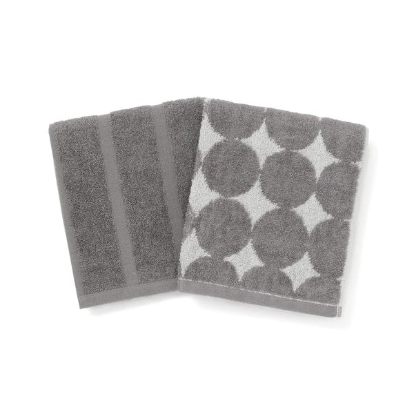 Vale Set Face Towel Dot Gray