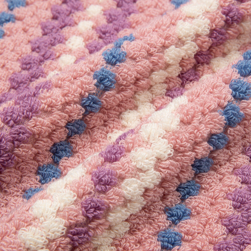 Antibacterial and Deodorizing Cozy Jacquard Bath Towel Pink