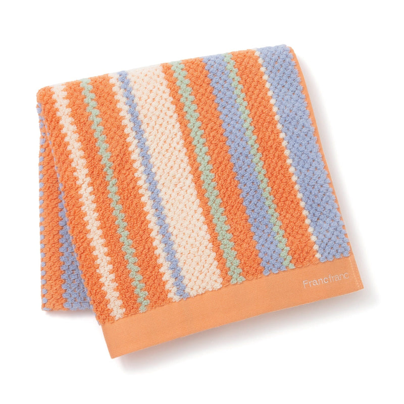 Antibacterial and Deodorizing Cozy Jacquard Bath Towel Orange