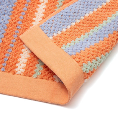 Antibacterial and Deodorizing Cozy Jacquard Bath Towel Orange