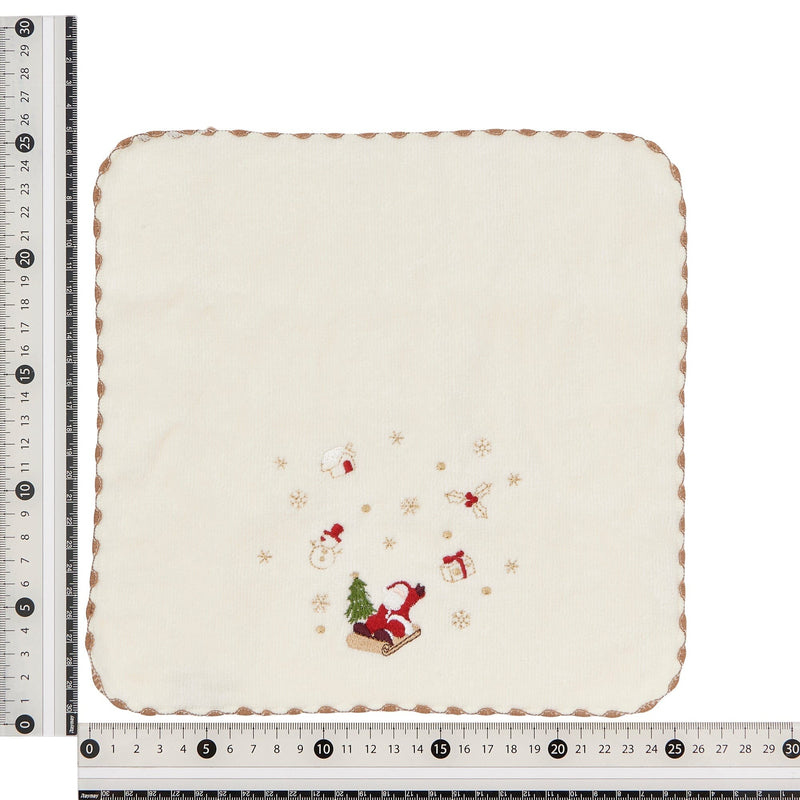 Christmas Handkerchief & Snow Globe Set - Santa White