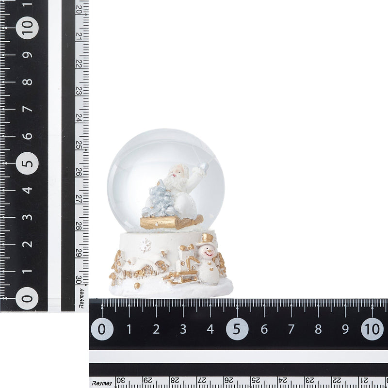 Christmas Handkerchief & Snow Globe Set - Santa White