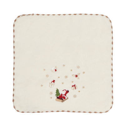 Christmas Handkerchief & Snow Globe Set - Santa White