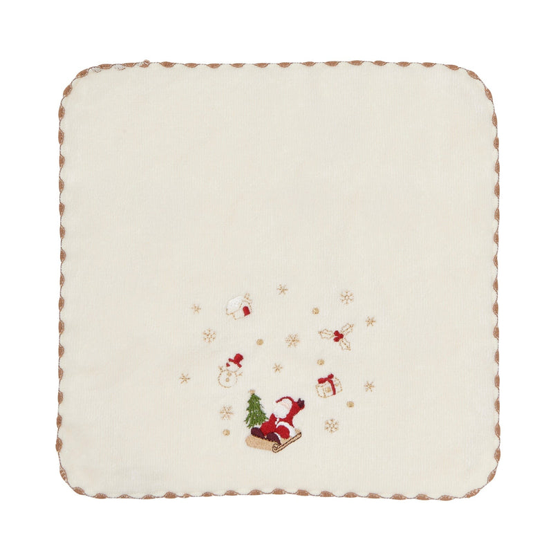 Christmas Handkerchief & Snow Globe Set - Santa White