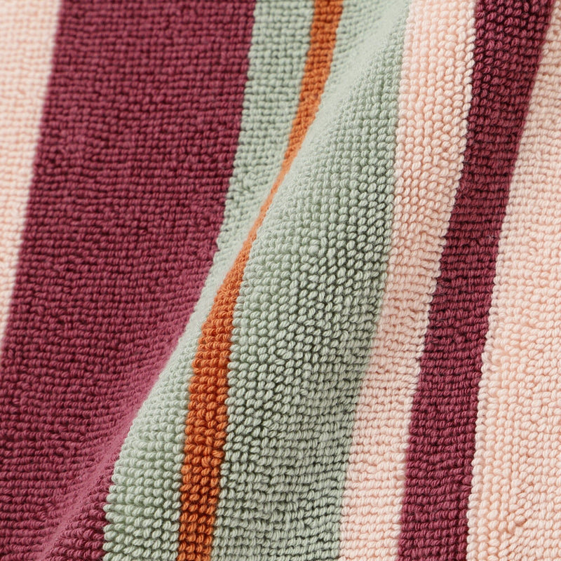 Antibacterial and Deodorizing Towel Mat Random Stripe Brown