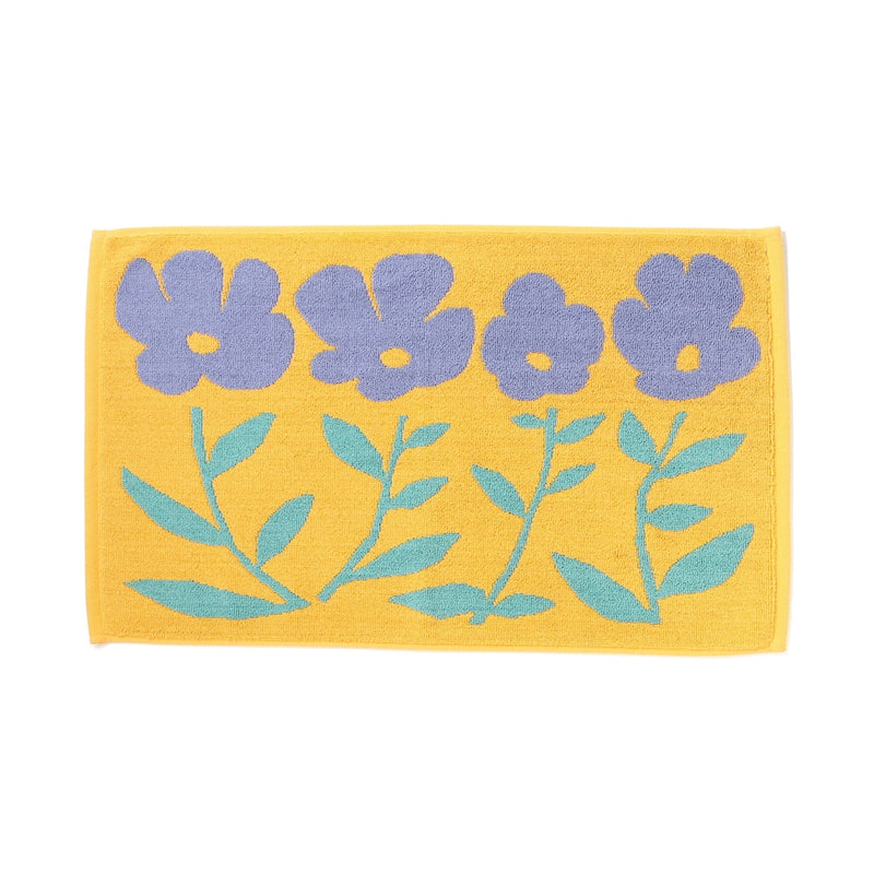 Antibacterial and Deodorizing Towel Mat Flower Yellow
