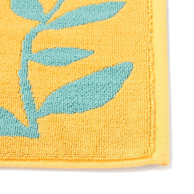 Antibacterial and Deodorizing Towel Mat Flower Yellow