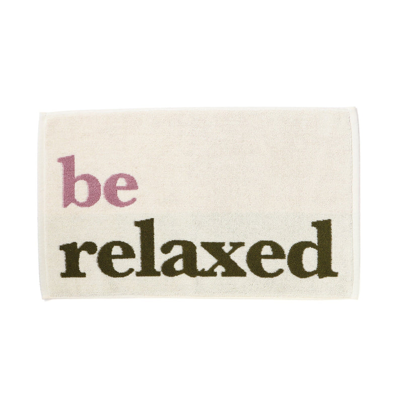 Antibacterial and Deodorizing Towel Mat Typo Relax Ivory