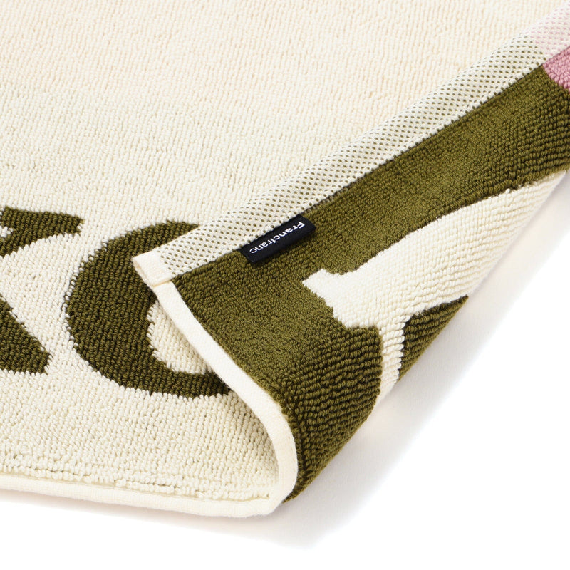 Antibacterial and Deodorizing Towel Mat Typo Relax Ivory
