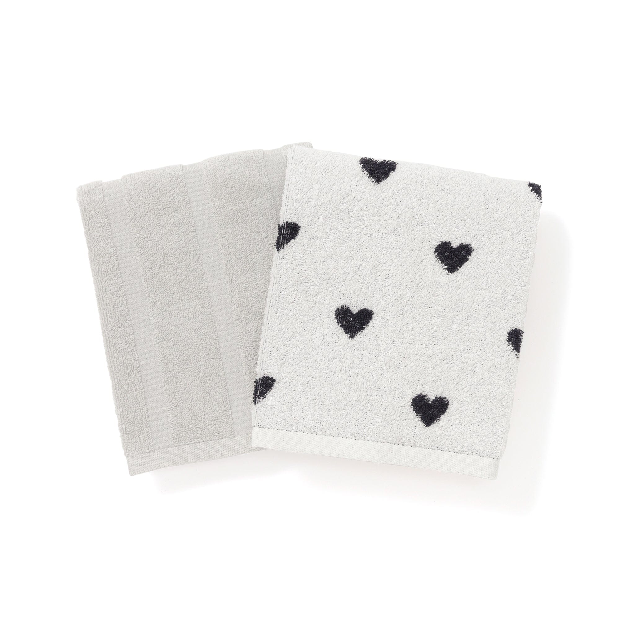 Vale Set Face Towel Mini Heart Navy