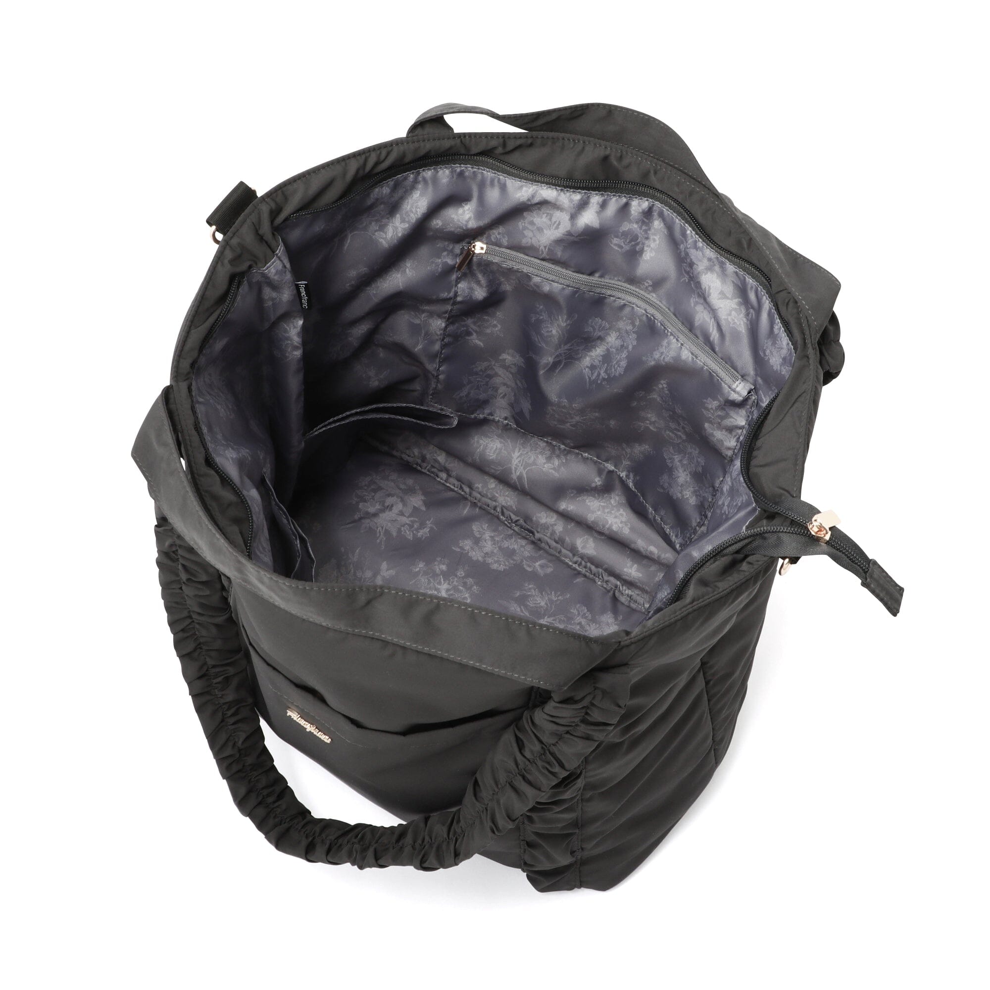 Classic Flower Travel Bag   Dark Grey