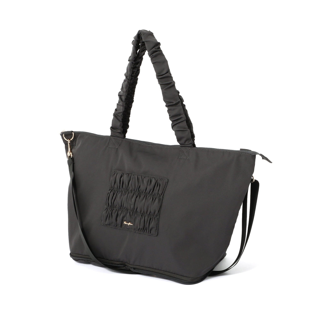 Classic Flower 2WAY Carry On Tote Dark Grey