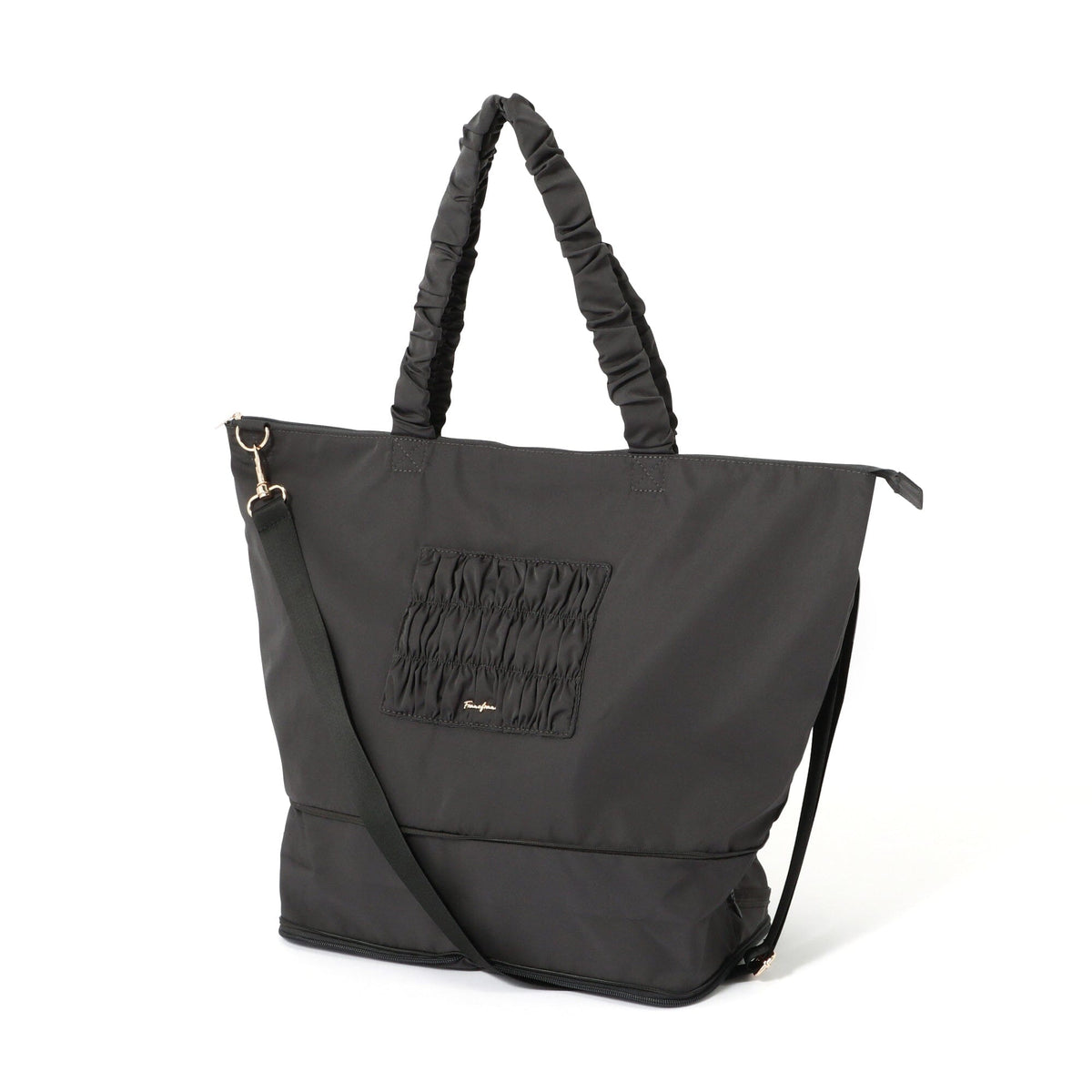 Classic Flower 2WAY Carry On Tote Dark Grey