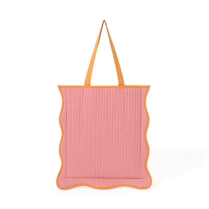 Bicolor Wave Tote Bag Pink