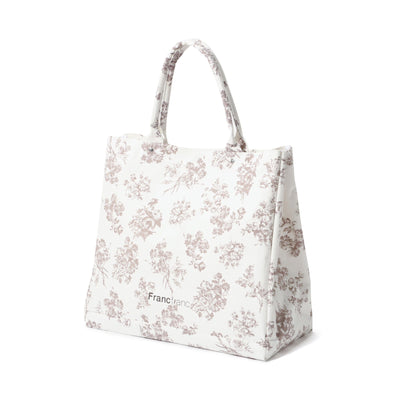 Logo Tote Bag Classic Flower Large Beige