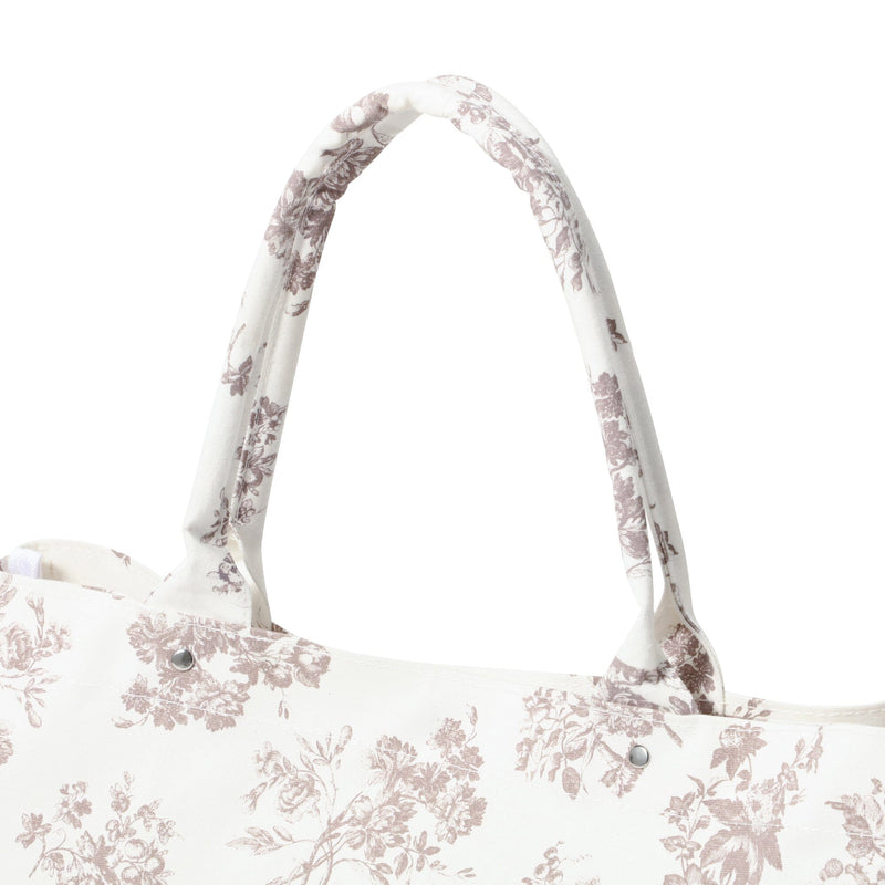 Logo Tote Bag Classic Flower Large Beige