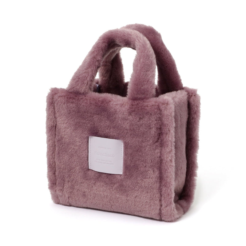 Fur Hand Bag Purple