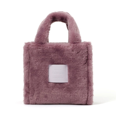 Fur Hand Bag Purple