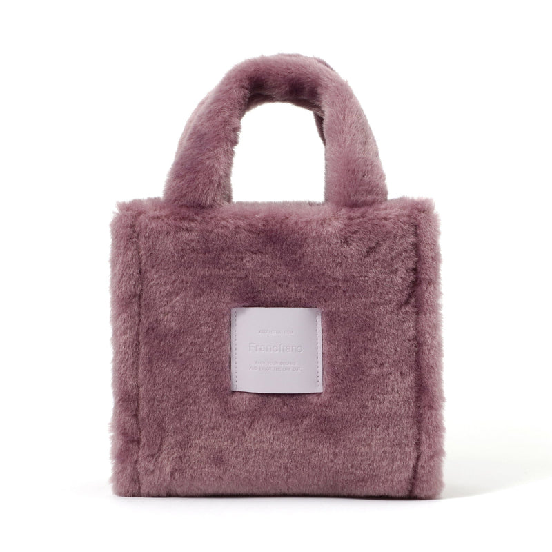 Fur Hand Bag Purple