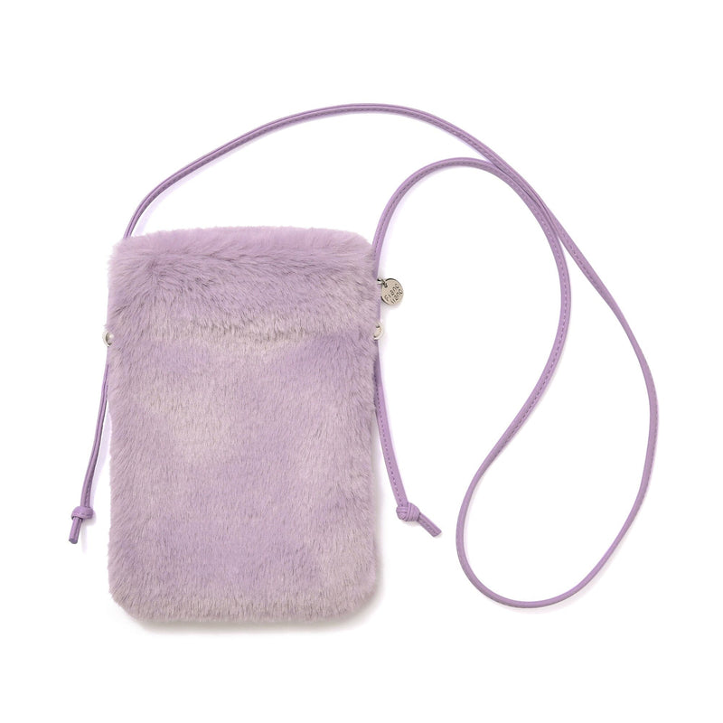 Fur Smartphone Shoulder Bag Purple