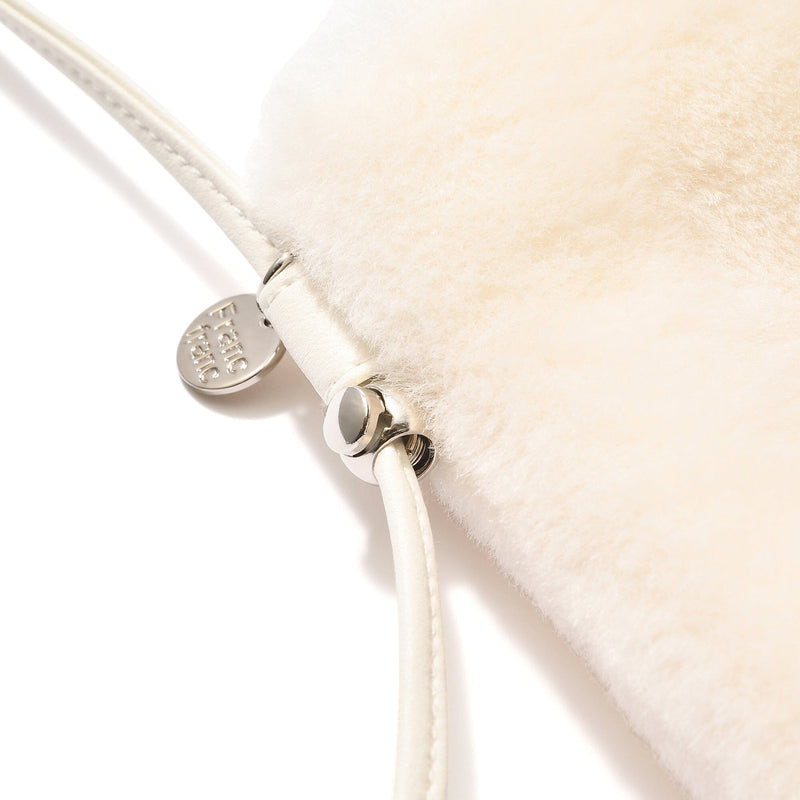 Fur Smartphone Shoulder Bag Ivory